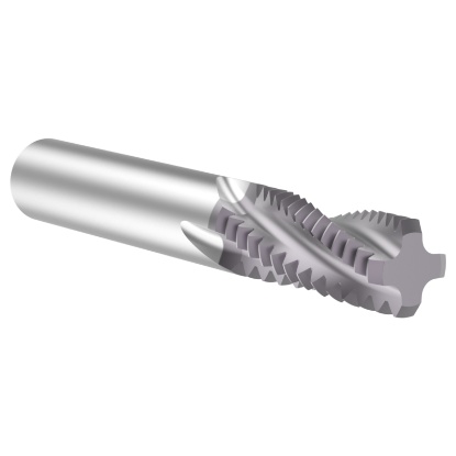 Picture of Thread Mill USA TM75010 Carbide 3/4" x 10.00TPI UN 0.495 Cut Dia Cylindrical 0.5000 3.500 OAL TIALN